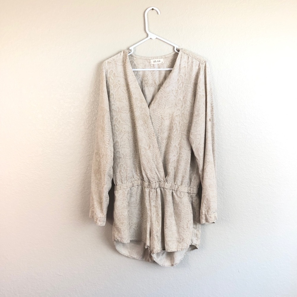 SOLD Anthropologie Bella Dahl Tan Snake Romper - Picture 2 of 5